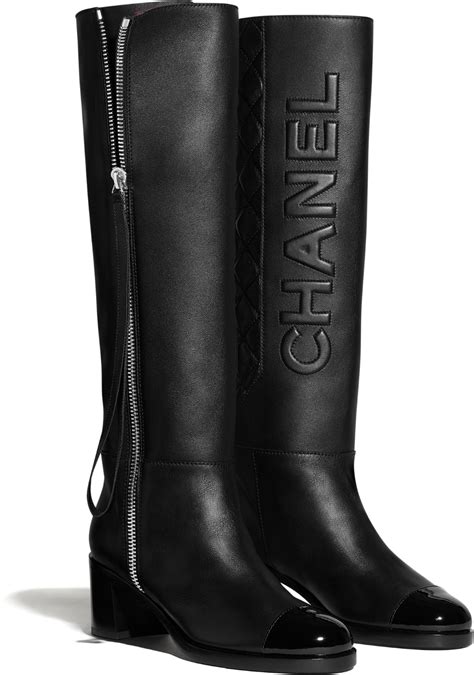 chanel coc noir|Chanel coco noir boots.